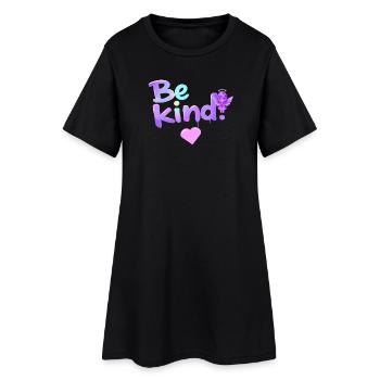 Be Kind Kawaii Angel Lavender Christian Design - Robe T-shirt Femme - noir - Devant