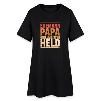 Ehemann Papa Grillmeister Held - Frauen T-Shirt-Kleid - Schwarz - Vorne