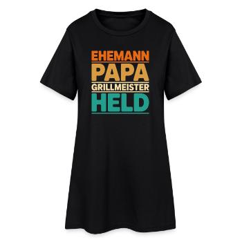 Ehemann Papa Grillmeister Held - Frauen T-Shirt-Kleid - Schwarz - Vorne