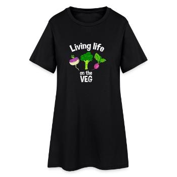 Veg-Life: Leben auf dem Gemüse leben - Frauen T-Shirt-Kleid - Schwarz - Vorne
