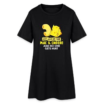 Mac & Cheese Meme Tee - Women’s T-Shirt Dress - black - Front
