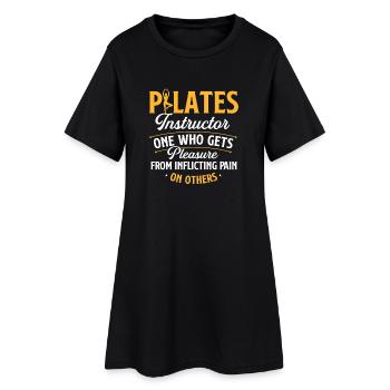 Instructeur de Pilates Définition de la douleur Humour - Robe T-shirt Femme - noir - Devant