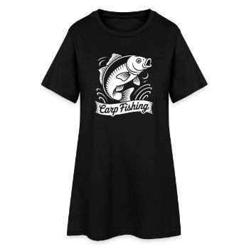 Pêche à la carpe - Robe T-shirt Femme - noir - Devant