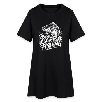 Pêche à la carpe - Robe T-shirt Femme - noir - Devant