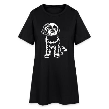Shih-Tzu « Édition Noire » - Robe T-shirt Femme - noir - Devant