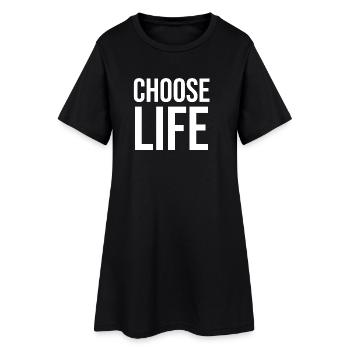 Choisissez un design typographique audacieux pour la vie - Robe T-shirt Femme - noir - Devant