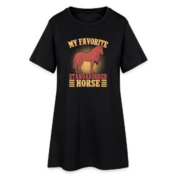Cheval standardbred préféré du cavalier amateur - Robe T-shirt Femme - noir - Devant