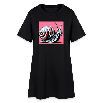 Escargot - Robe T-shirt Femme - noir - Devant