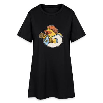 Ente, Bier & Breze – Bierzelt  - Frauen T-Shirt-Kleid - Schwarz - Vorne