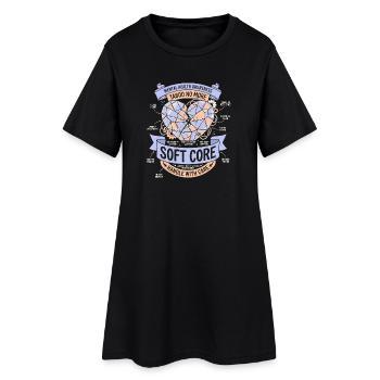 Manipuler avec soin - Robe T-shirt Femme - noir - Devant