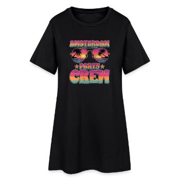 Amsterdam Party Crew - Women’s T-Shirt Dress - black - Front