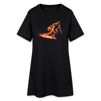 Conception sportive énergétique du joueur de basket-ball - Robe T-shirt Femme - noir - Devant