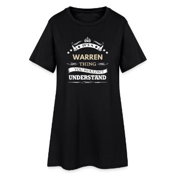 Es ist eine Warren-Sache, die du nicht verstehen würdest - Frauen T-Shirt-Kleid - Schwarz - Vorne
