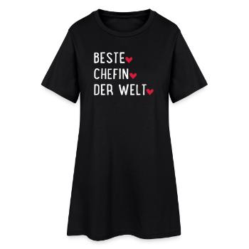 Beste Chefin der Welt - Frauen T-Shirt-Kleid - Schwarz - Vorne