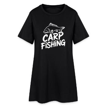 Chemise graphique de pêche à la carpe - Robe T-shirt Femme - noir - Devant