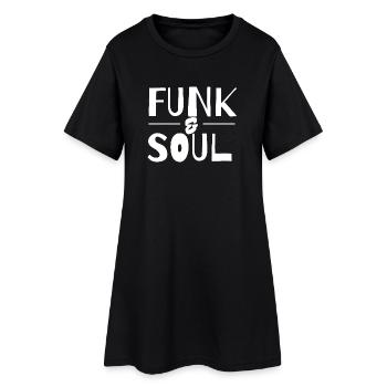 Typographie rétro funk & soul - Robe T-shirt Femme - noir - Devant