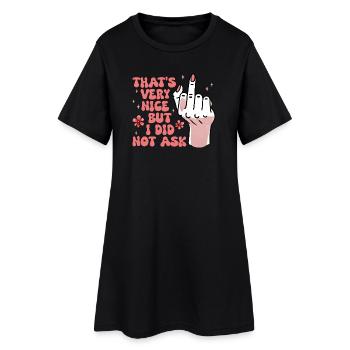 Sarcastique, je n’ai pas posé la question féministe - Robe T-shirt Femme - noir - Devant