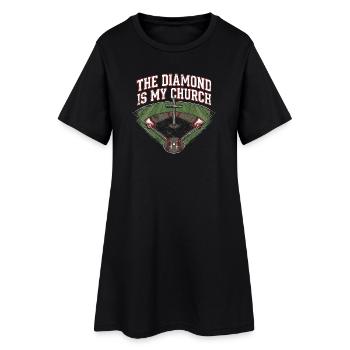 Le Diamond est le baseball chrétien de mon église - Robe T-shirt Femme - noir - Devant
