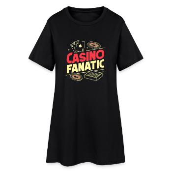 Casino Fan Casino Gaming - Robe T-shirt Femme - noir - Devant