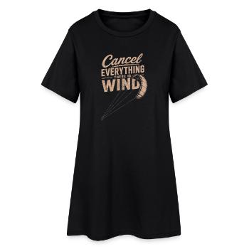 Graphique Windspruch : Annuler tout le vent - Robe T-shirt Femme - noir - Devant