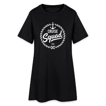 Croisière Squad Kreuzfahrt 2026 - Robe T-shirt Femme - noir - Devant