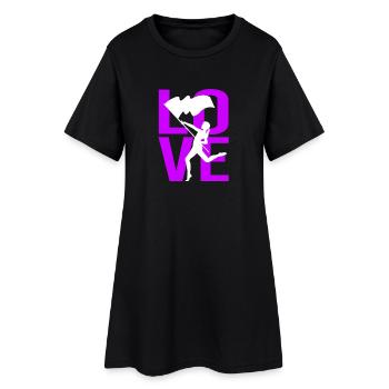 Karneval Fahnenschwenker Fahnenschwingen Fasching - Frauen T-Shirt-Kleid - Schwarz - Vorne