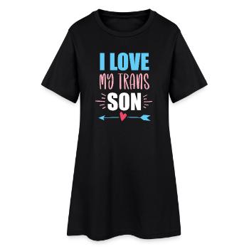 LGBT-Pride-Monat – Ich liebe meine trans Tochter - Frauen T-Shirt-Kleid - Schwarz - Vorne