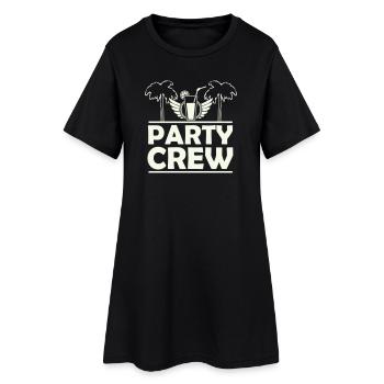 Party Crew Palm Trees - Women’s T-Shirt Dress - black - Front