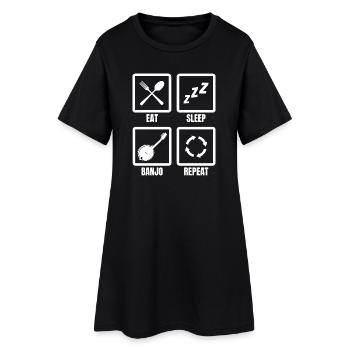 Mange, dors, Banjo, répète - Robe T-shirt Femme - noir - Devant