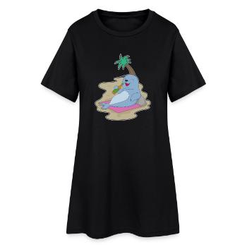 Scellez la bouteille de bière - Robe T-shirt Femme - noir - Devant