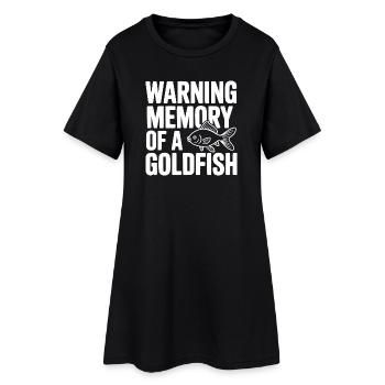 Avertissement : Souvenir d’un poisson rouge - Robe T-shirt Femme - noir - Devant