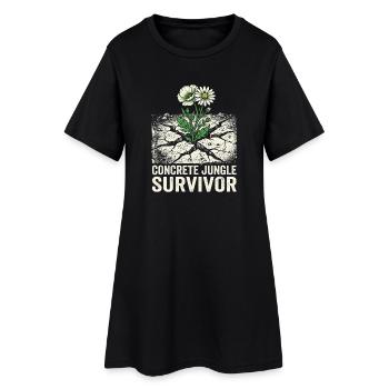 Survivant de la jungle de béton - Robe T-shirt Femme - noir - Devant