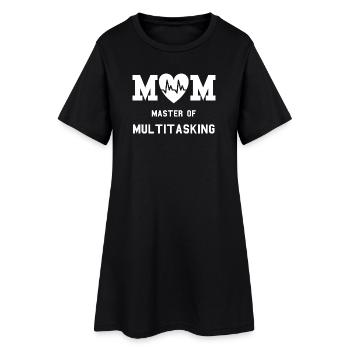 Maman, Maîtresse du Multitâche, citation drôle sur la maternité - Robe T-shirt Femme - noir - Devant
