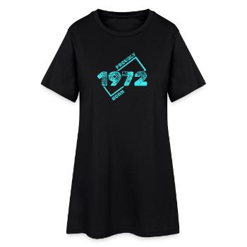 Idée cadeau 1972 - Robe T-shirt Femme - noir - Devant