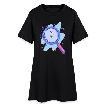 Chercher le cerveau à la loupe - Robe T-shirt Femme - noir - Devant