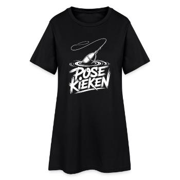 Fishing Saying Pose - Women’s T-Shirt Dress - black - Front