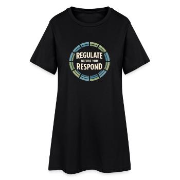 Somatische Heilung Somatische Therapie - Frauen T-Shirt-Kleid - Schwarz - Vorne