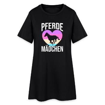 Reiten Pferdeliebhaber Reiterhof Pferde - Frauen T-Shirt-Kleid - Schwarz - Vorne