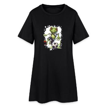 Équipe de football Frog - Robe T-shirt Femme - noir - Devant