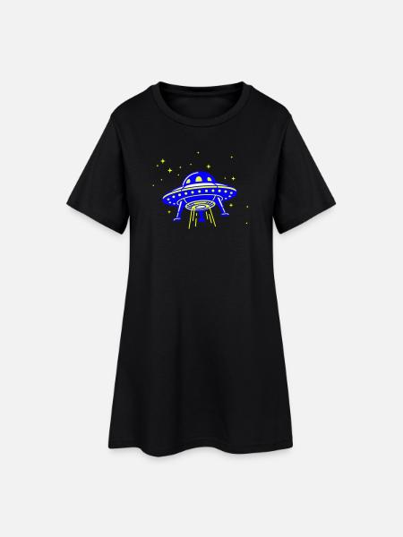 OVNI – Visite d’une autre galaxie - Robe T-shirt Femme - noir