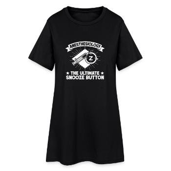 Anesthésiste Bouton Snooze Anesthésie - Robe T-shirt Femme - noir - Devant