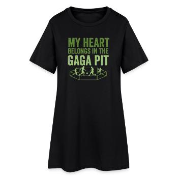 Mon cœur appartient à la fosse de Gaga - Robe T-shirt Femme - noir - Devant