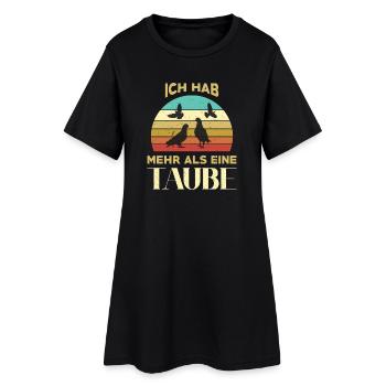 Taube Taubenzüchter Brieftaubensport Taubenverein - Frauen T-Shirt-Kleid - Schwarz - Vorne