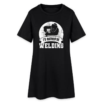 I'd Rather Be Welding - Women’s T-Shirt Dress - black - Front