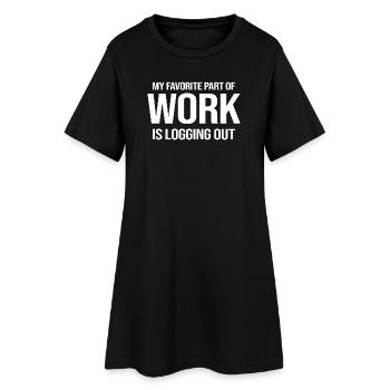 Humour de travail - Robe T-shirt Femme - noir - Devant
