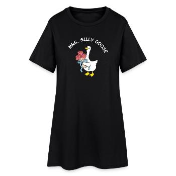 Enterrement de vie de jeune fille Mariée Mariée Oie Oie Idiote - Robe T-shirt Femme - noir - Devant