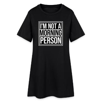 Je ne suis pas une personne du matin Lustig Müde Morgenmuffel - Robe T-shirt Femme - noir - Devant