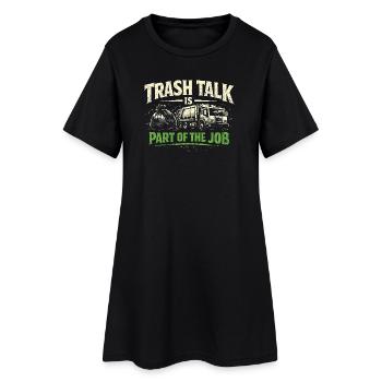 Les insultes en font partie | Collecte d’ordures, humour - Robe T-shirt Femme - noir - Devant