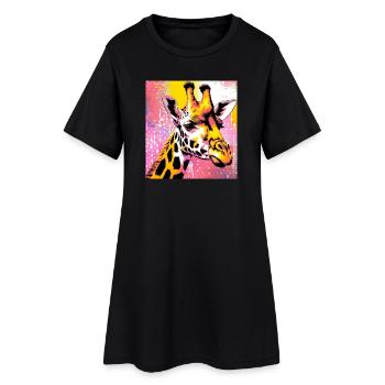 giraffe - Women’s T-Shirt Dress - black - Front