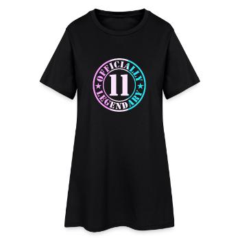 11th Birthday Boy Girl Legend Level 11 - Women’s T-Shirt Dress - black - Front